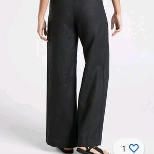 NWT ATHLETA Cabo wide leg linen pant! 0